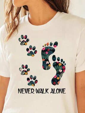 Dog Paw Flower Shirt, Dog Friends Tee, Gift For Dog Lover